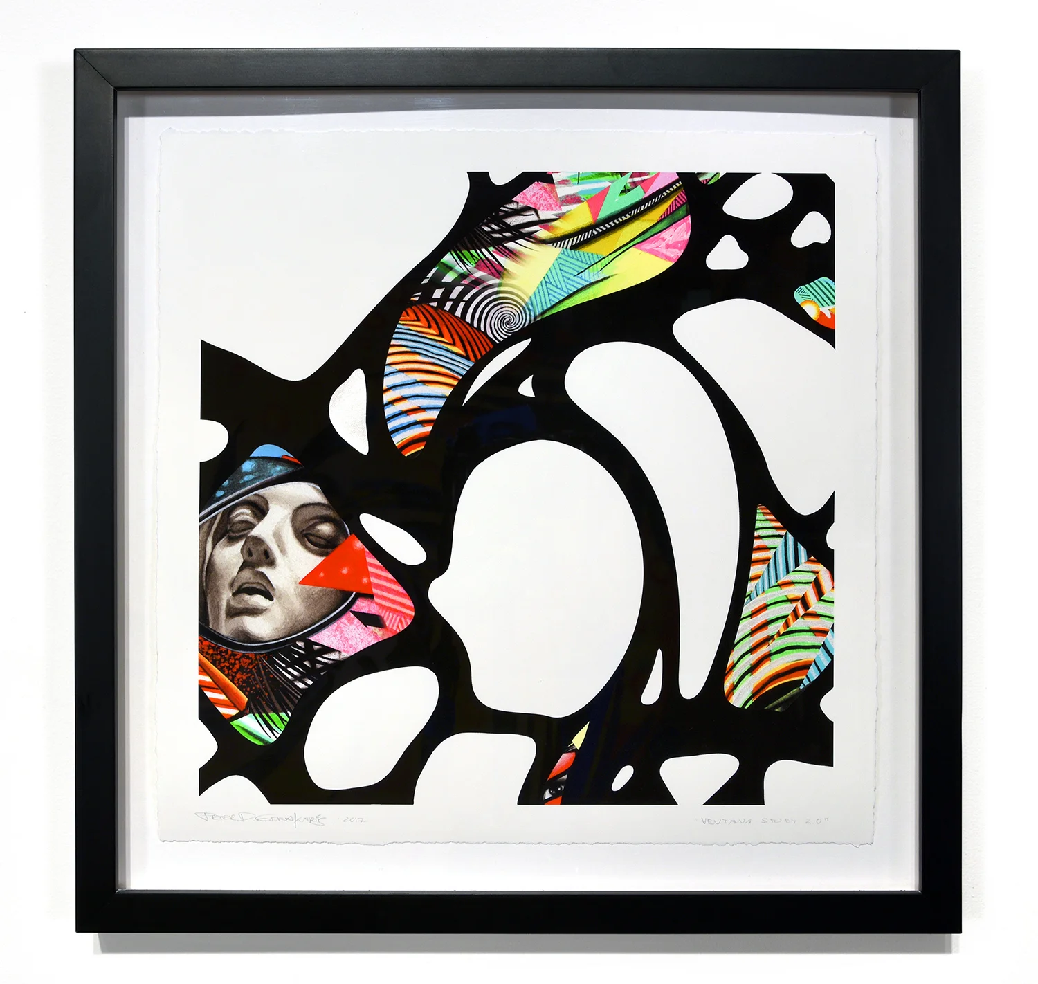 Ventana Study 2.0 , 16 in. x 16 in., Gouache & mixed-media on paper. 2017. Private Collection (Jersey City, NJ)