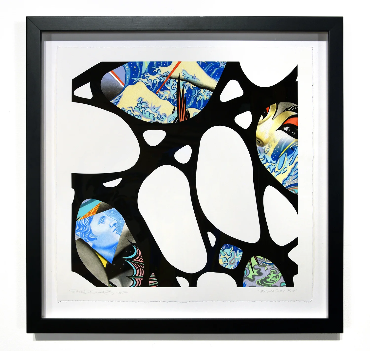 Ventana Study 3.0 , 16 in. x 16 in., Gouache & mixed-media on paper. 2017. Private Collection (Jersey City, NJ)