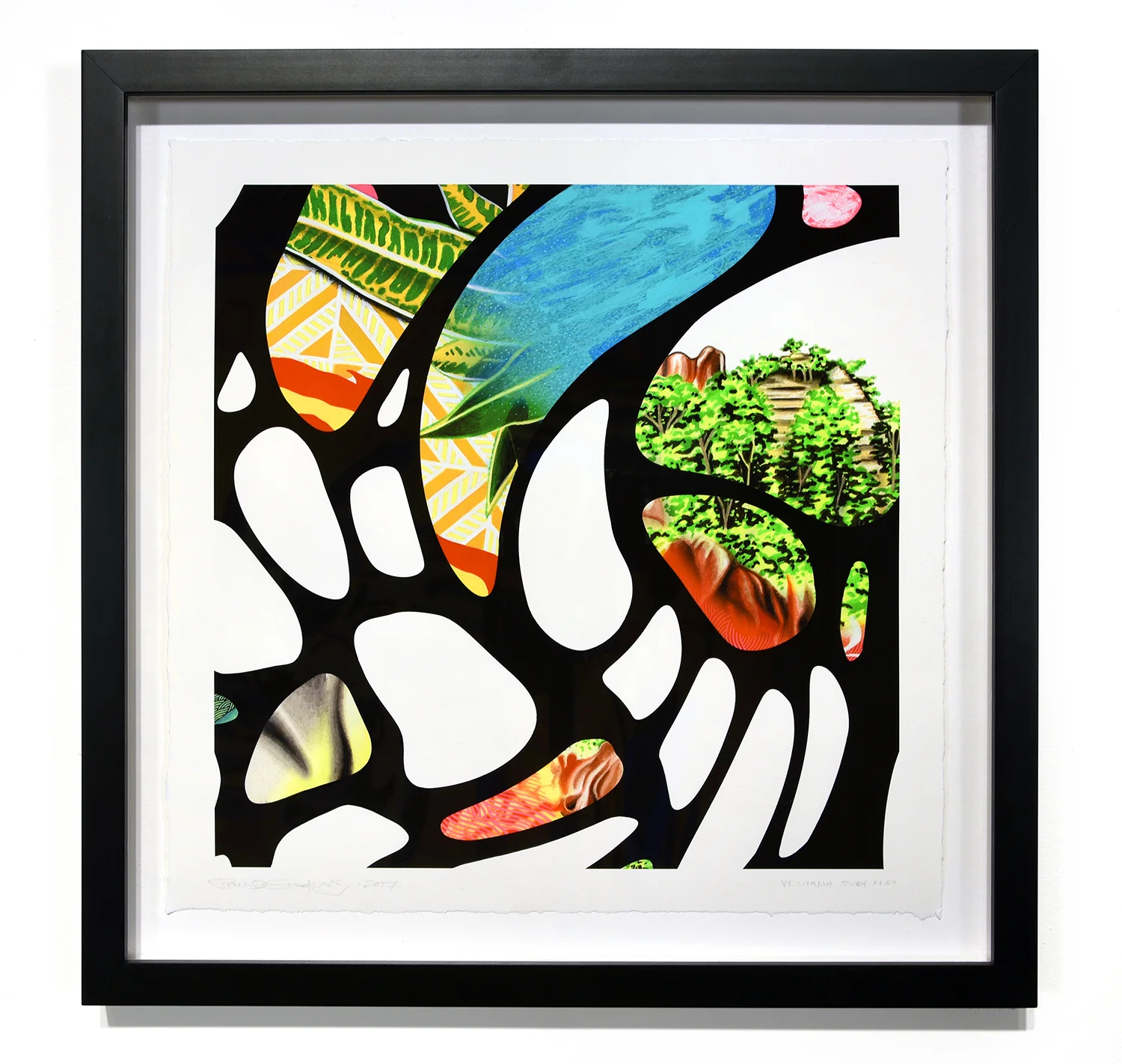 Ventana Study 4.0, 16 in. x 16 in., Gouache & mixed-media on paper. 2017