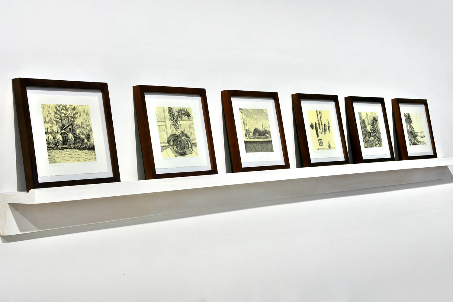 Plein Air Print Series (Gallery Installation View) , Limited Edition archival pigment print on paper, 11 in. x 9 in. each. 2017