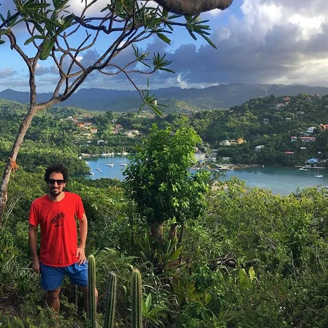 St Lucia never fails to be awe-inspiring! Panorama Grid (2 of 3) looking over #MarigotBay + the #Caribbean &mdash;  #art #nature #beauty #hiking #green #earth #colorful #wildlife #travel #travelphotography @DiveFairHelen @HeatherJamesFineArt @rebecca