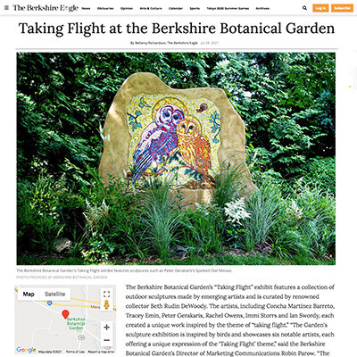 Peter D. Gerakaris' "Spotted Owl Mosaic" Featured in The Berkshire Eagle