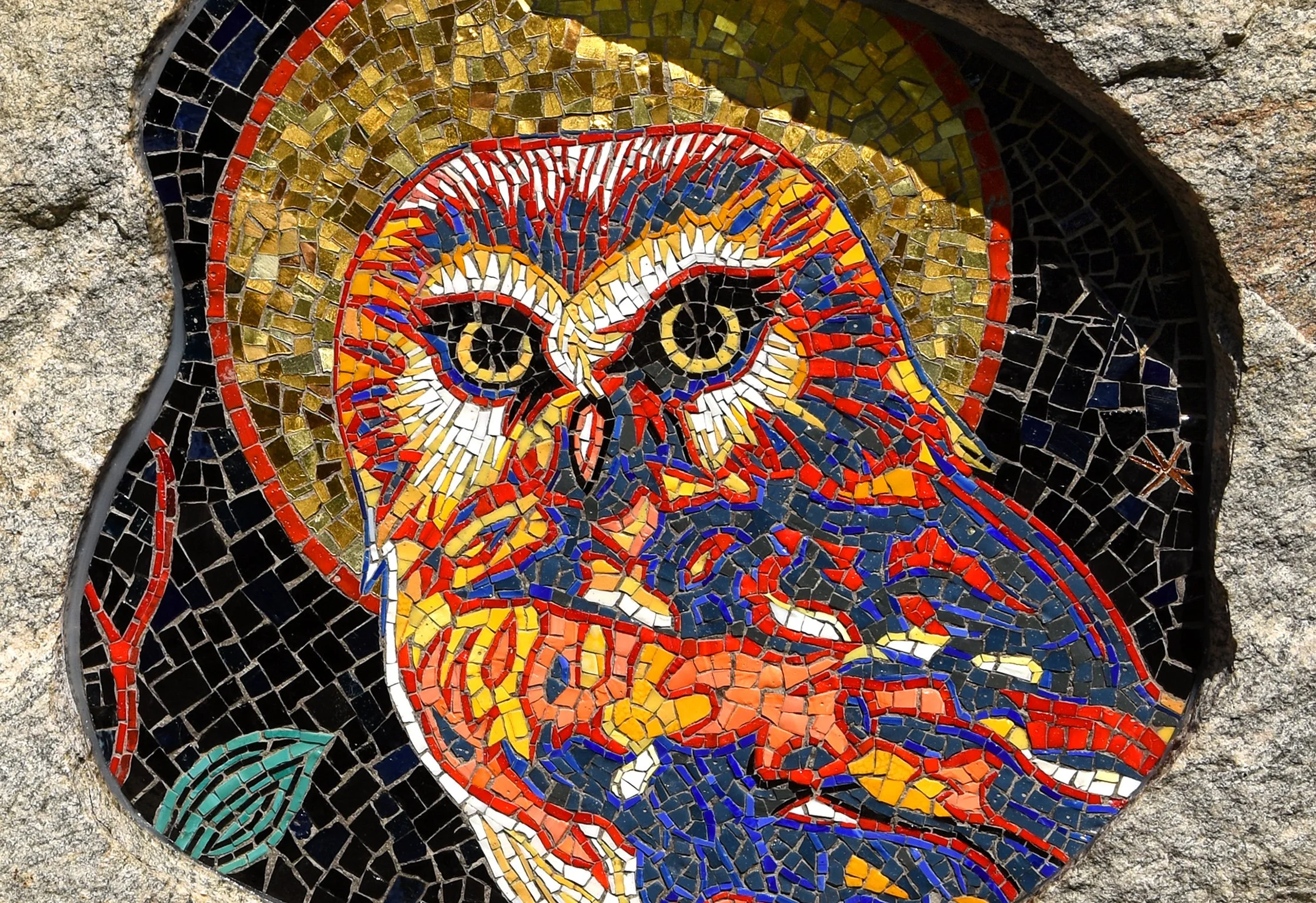   Saw-Whet Owl Mosaic Icon — Detail   