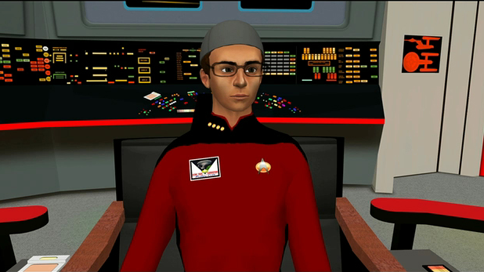Star Trek We got to play on a virtual recreation of the Starship Enterprise, authentic down to each button (there were a lot of buttons), to create a video for the CBS CES keynote hosted by Leslie Moonves.