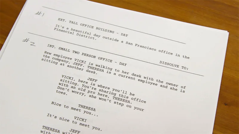 Separate each scene and number them.