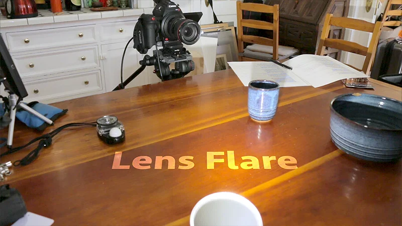 Back light's can create lens flare and spill light into the lens.