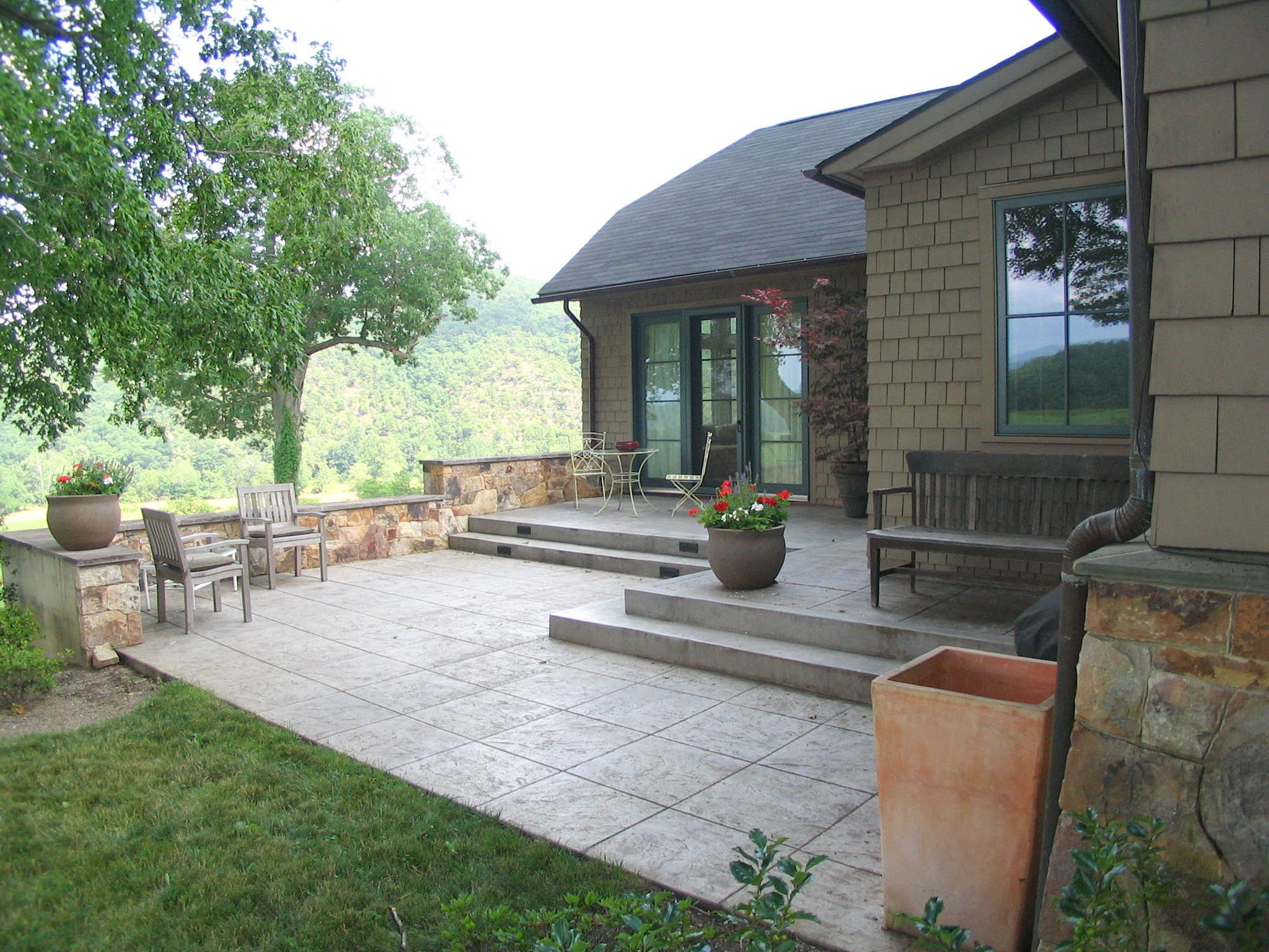   Large patio off master bedroom and family room  