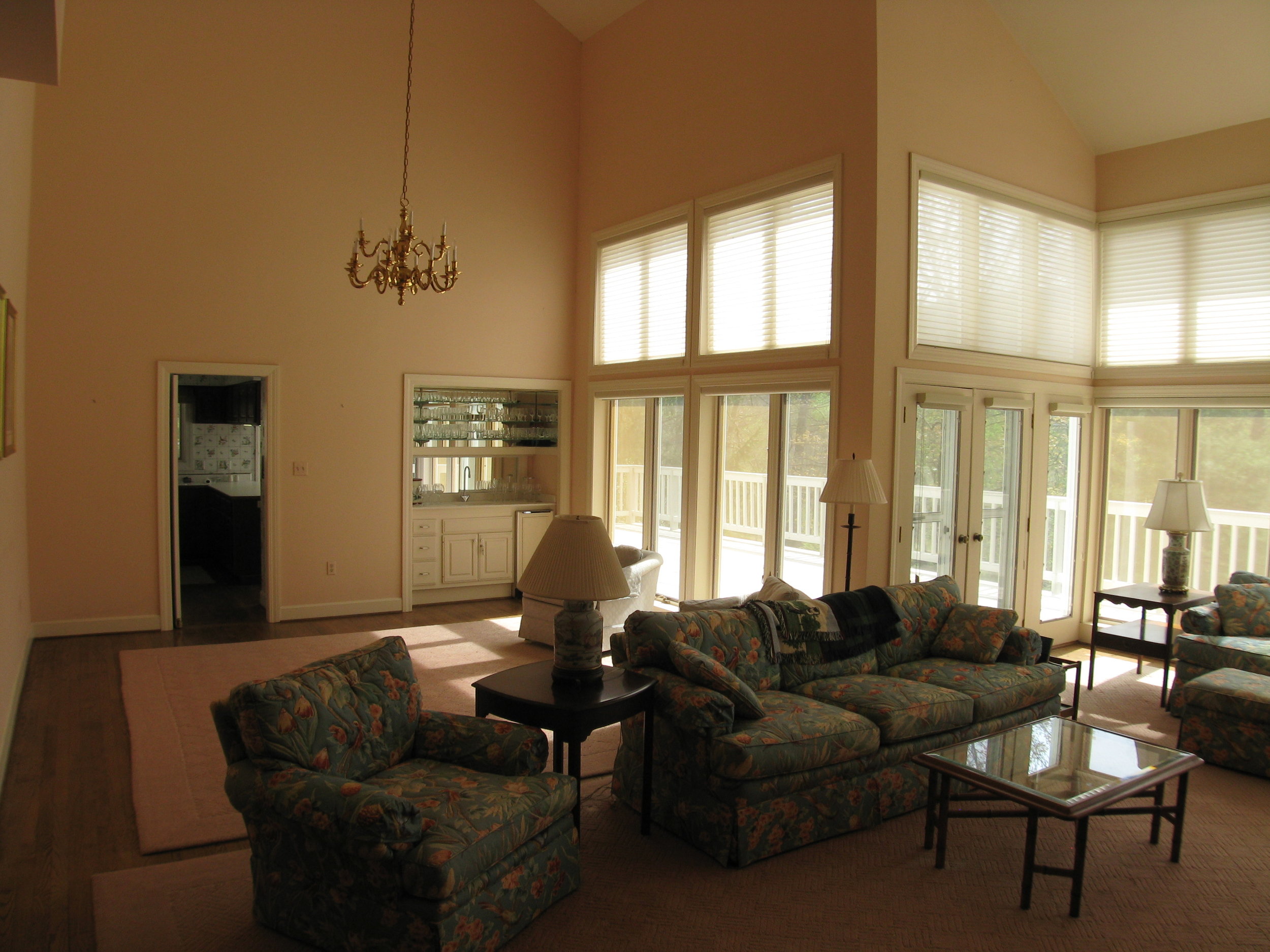 Living/Dining Areas with Cathedral Ceilings