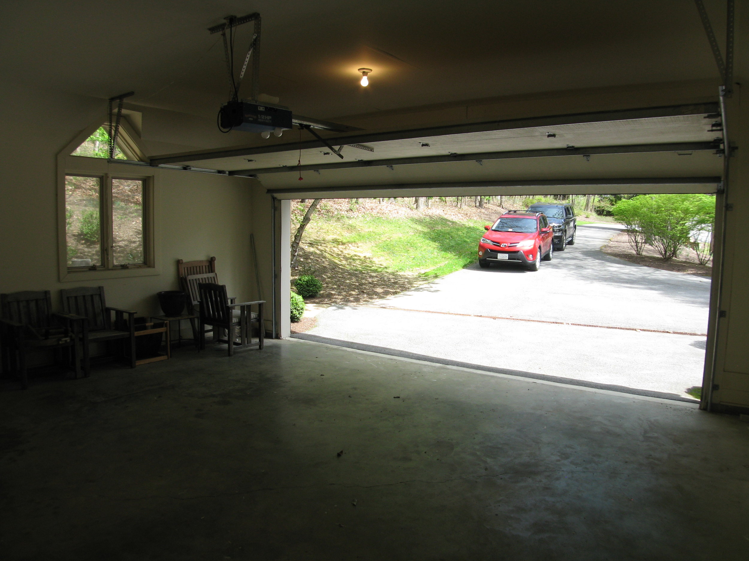 Oversize Attached 2-Car Garage