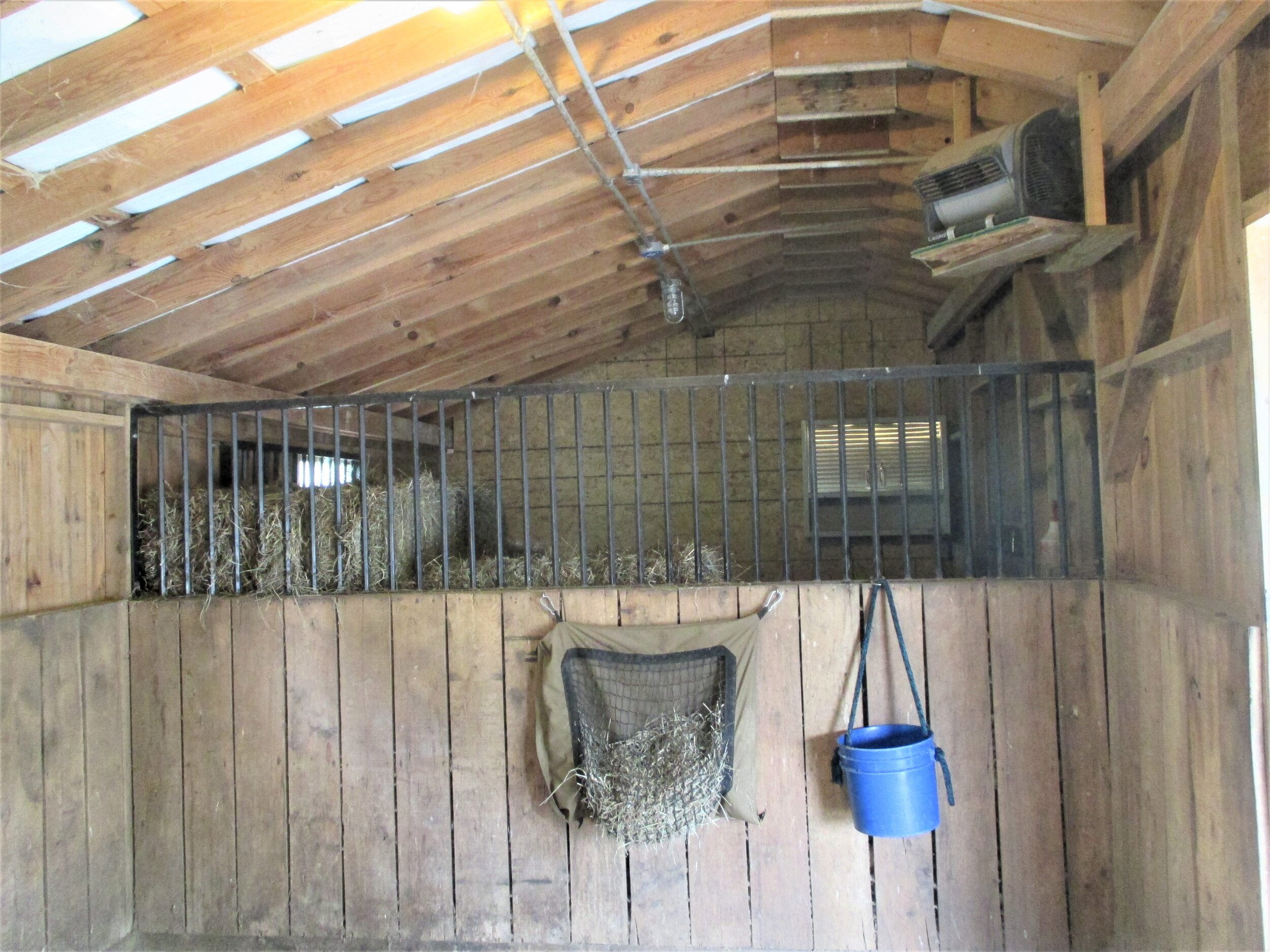 Each Stall has a Mounted Ventilating Fan