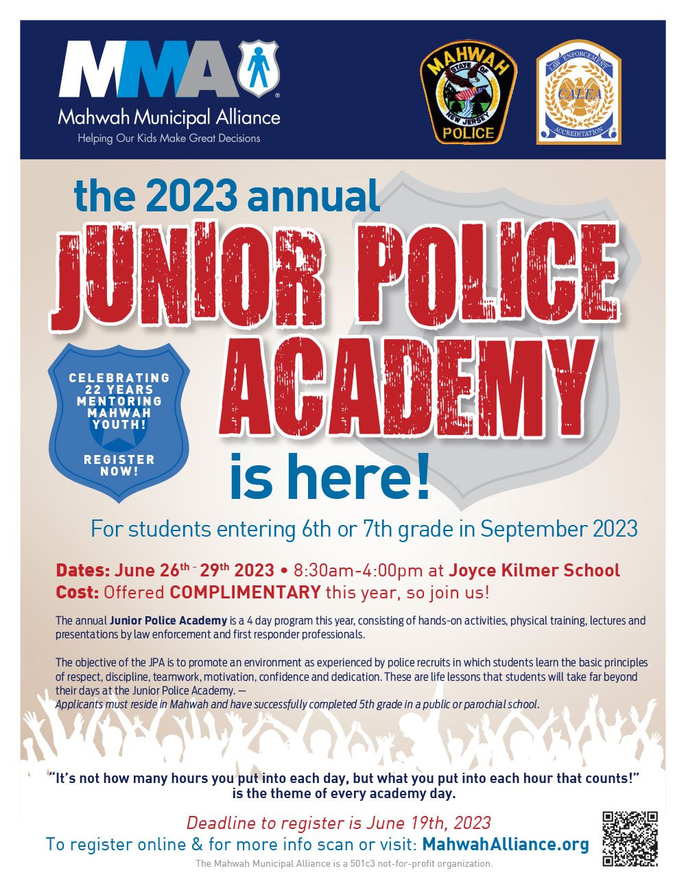 Junior Police Academy Program for Mahwah NJ Students — Mahwah Municipal