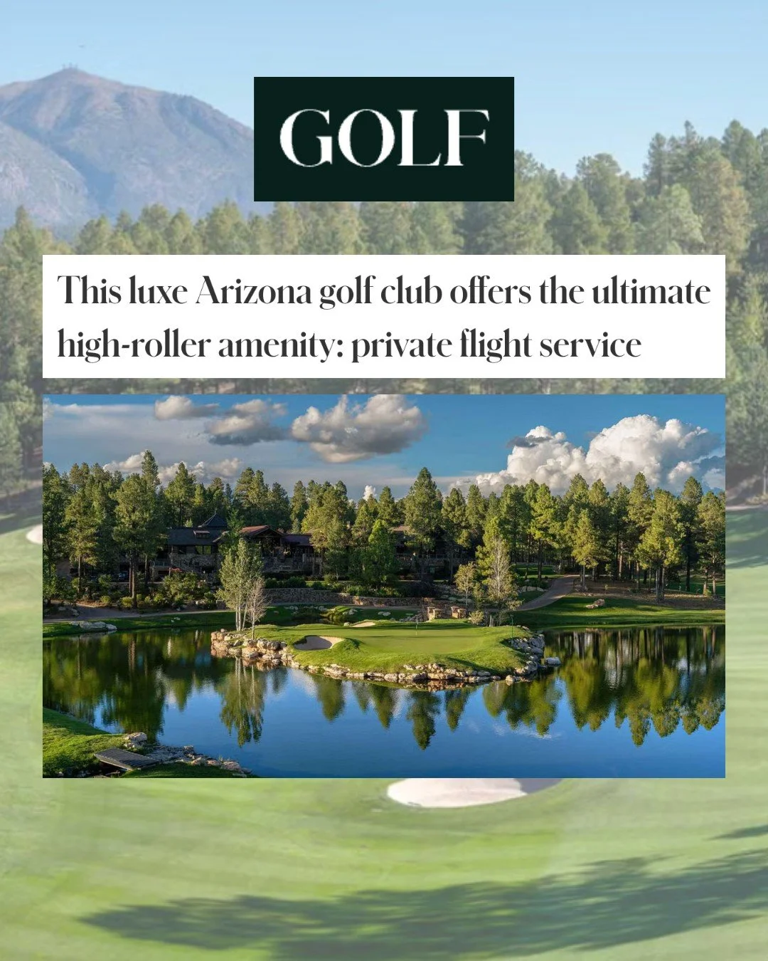 Flagstaff&rsquo;s premier private golf community, @PineCanyonAZ, continues to raise the bar with luxurious resort-level offerings for its homeowners and members. In a recent feature, @Golf_com spotlights the community's elevated amenities, from priva