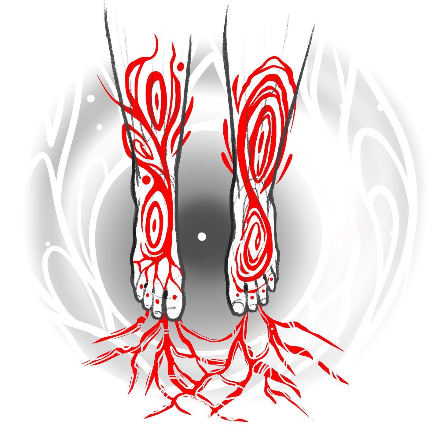 Tattoo Offering ~ $400 ~ Root Chakra work with divination &amp; energetic chord cutting / weaving ~ served with Catnip &amp; Nettle Tea for Anxiety &amp; Inflammation ~ Numbing Cream is mos def welcome for this *spicey* placement!! We will share a me