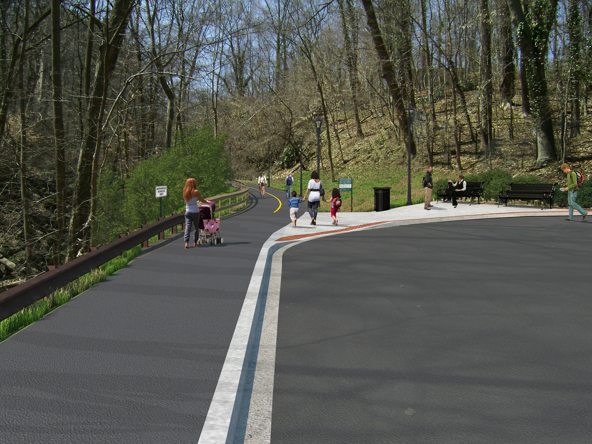 Rendering of the proposed east trailhead.