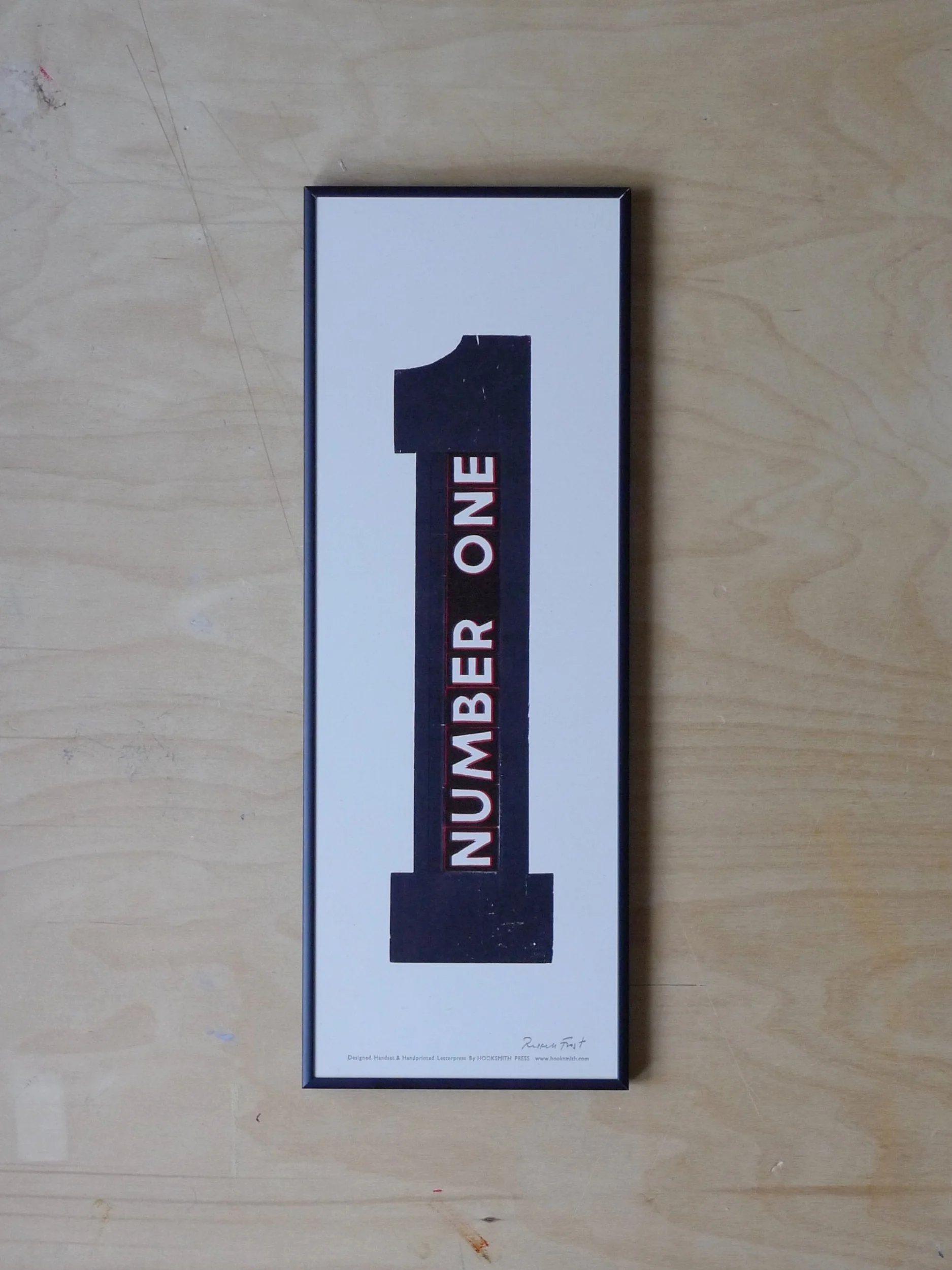 Number 1 Letterpress