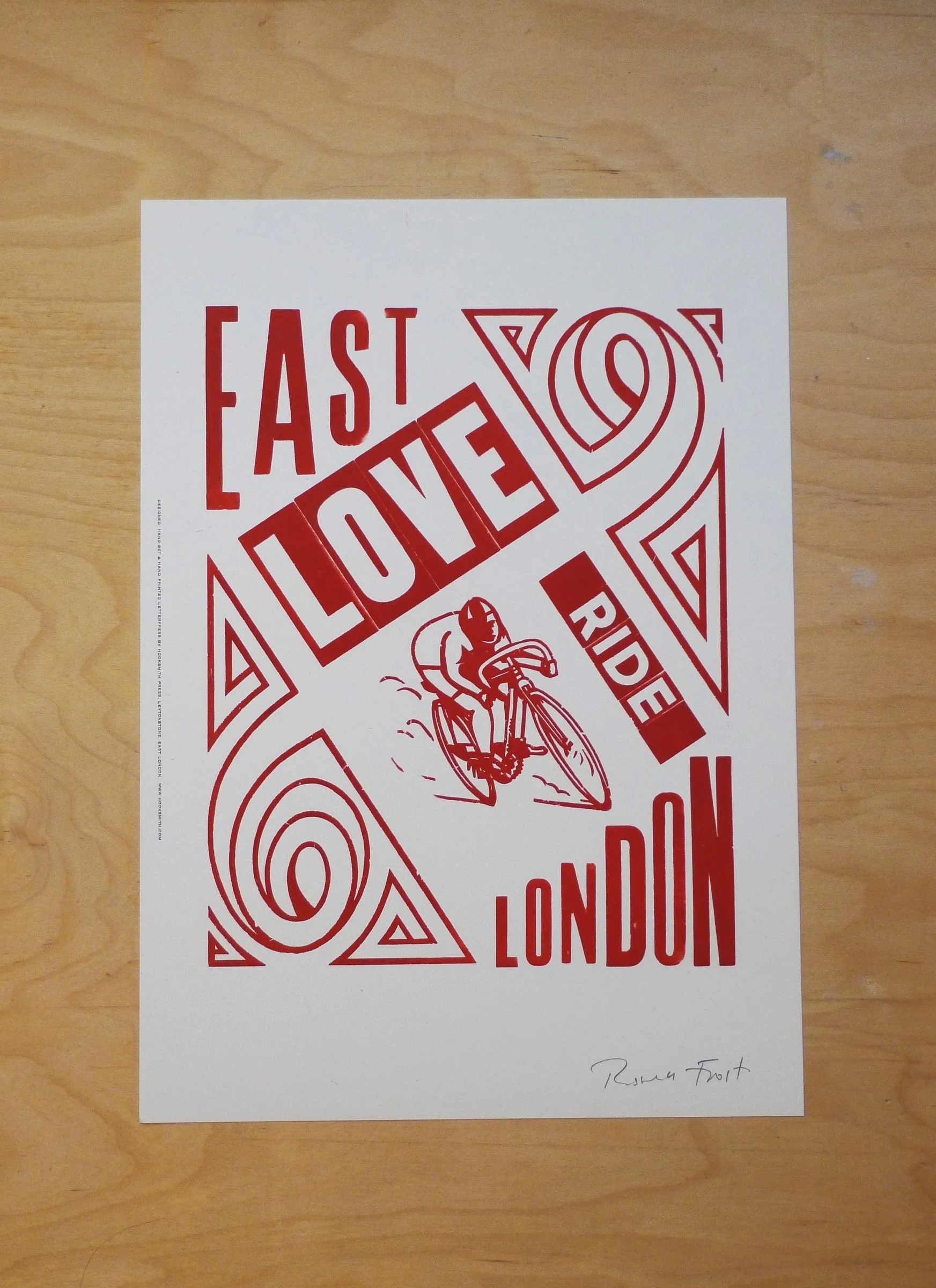Cycle Print, Letterpress, Hooksmith Press
