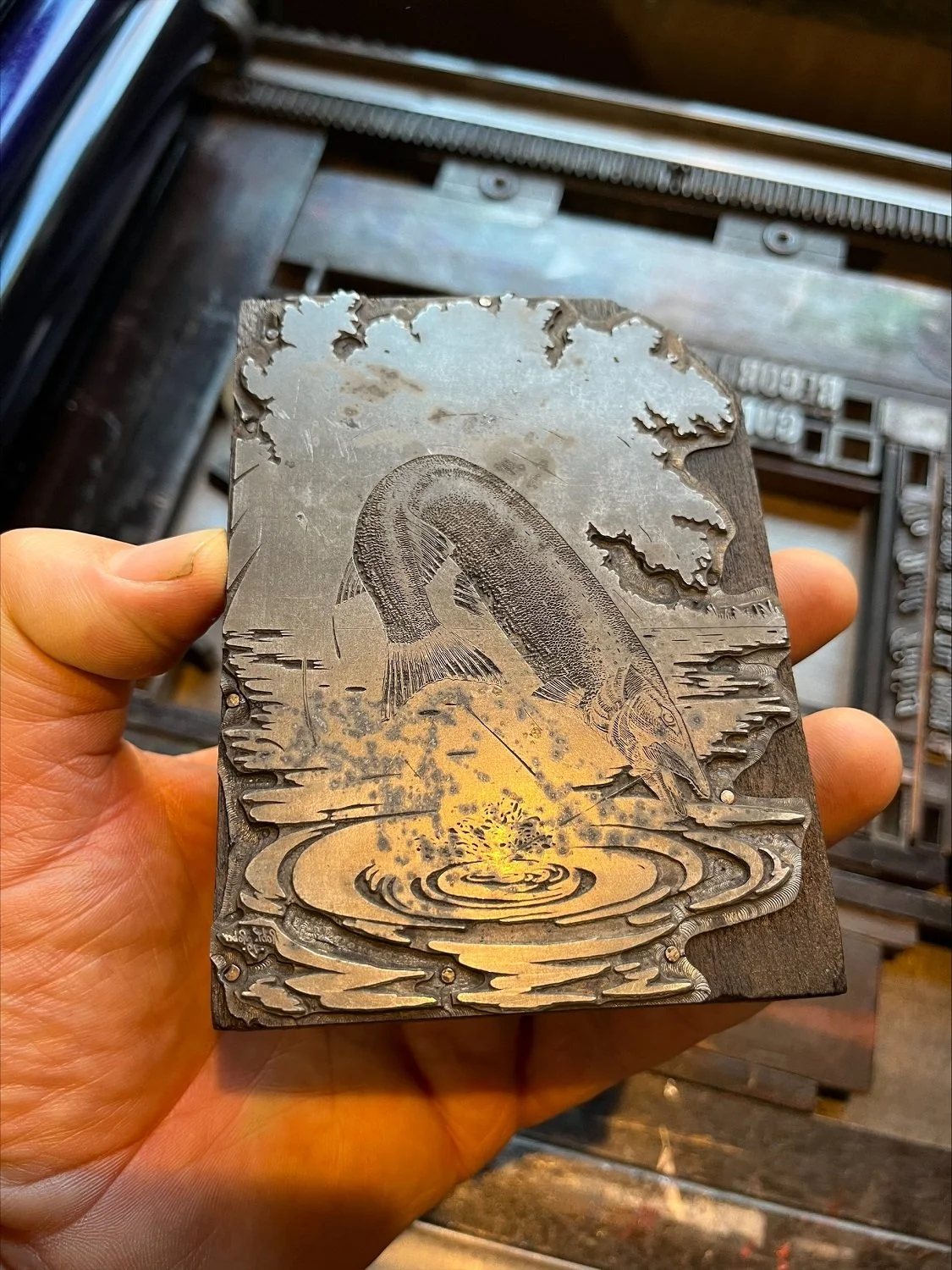 Hooksmith Press Fish Leyton Flats Closeup of Printing blocks hand made east london2.jpg