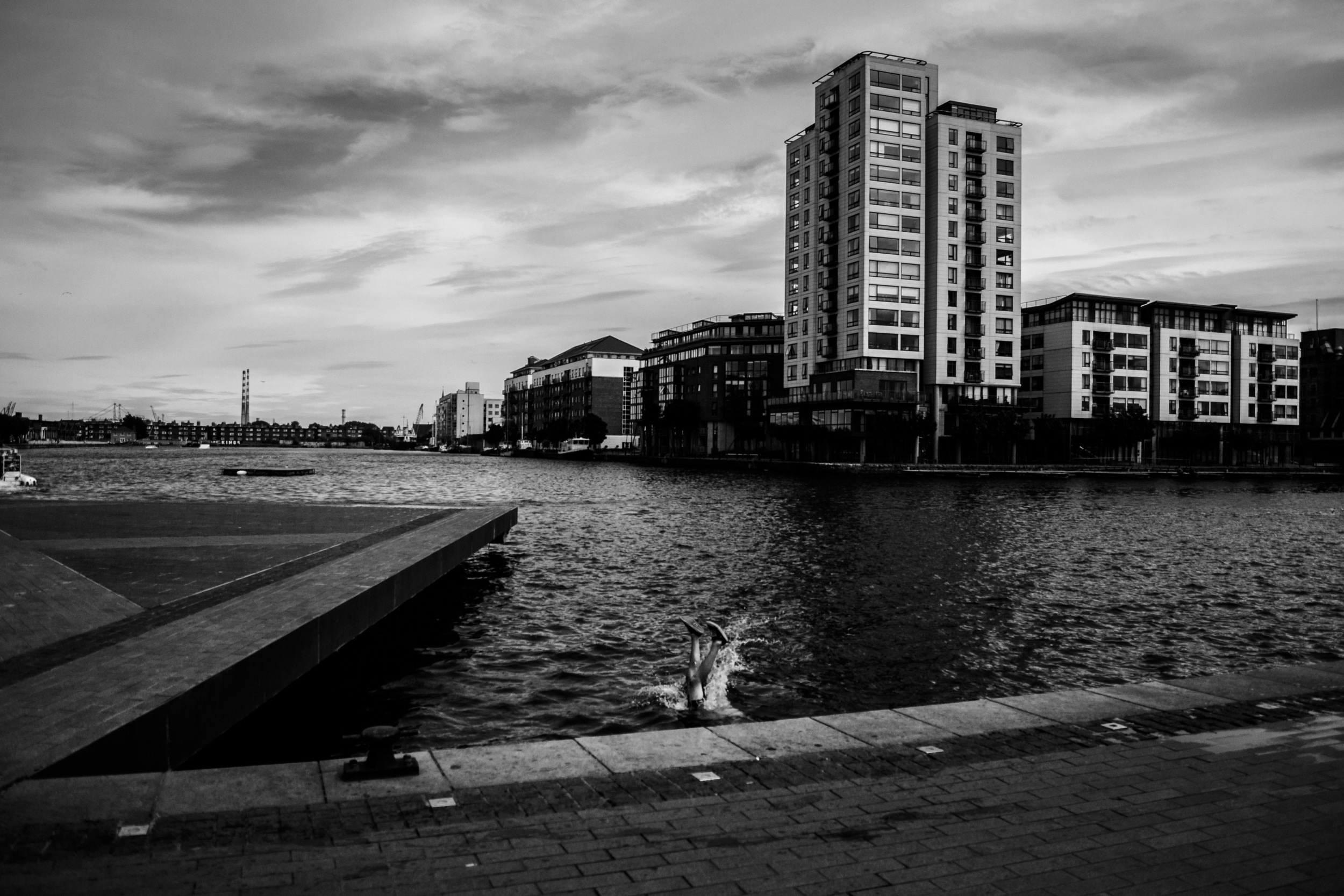 Boy in Grand Canal Dock Water, Dublin.JPG