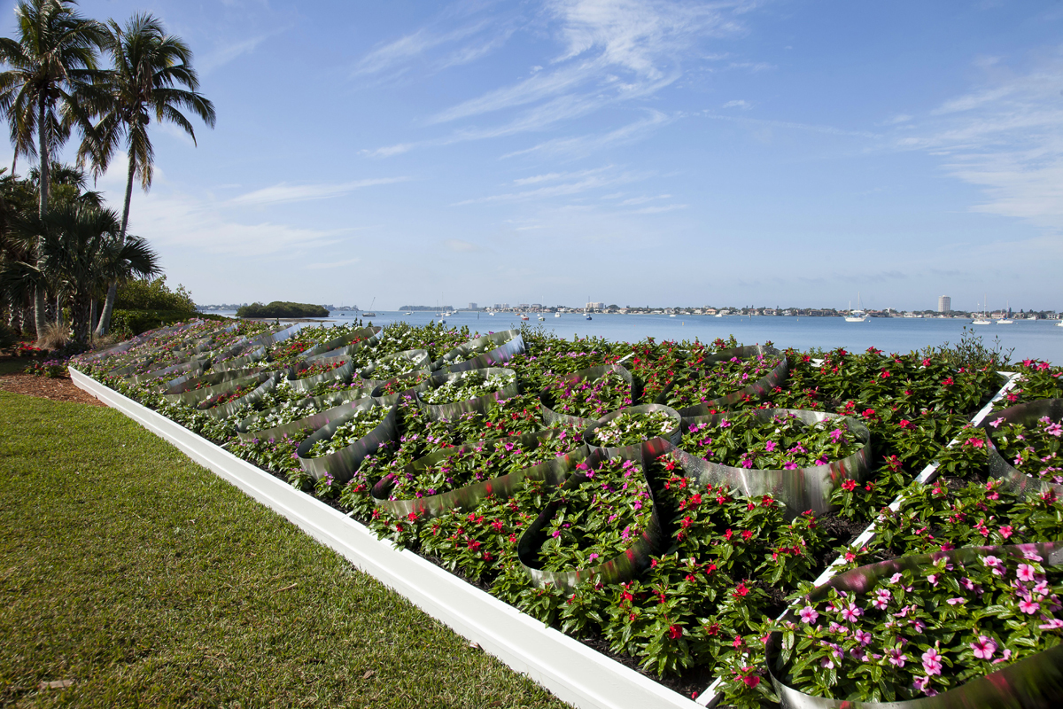 Outdoor Warhol inspired Flower installation