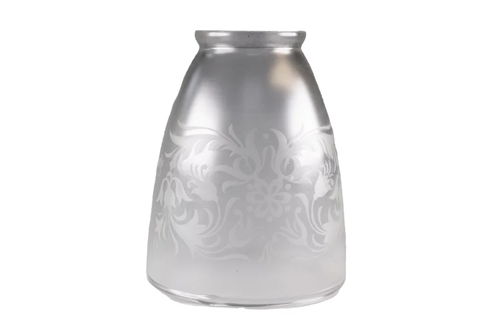 5 3/8" Satin Crystal Vianne Glass Pendant Lamp Shade – Flame Shape (2 1/4 Fitter)