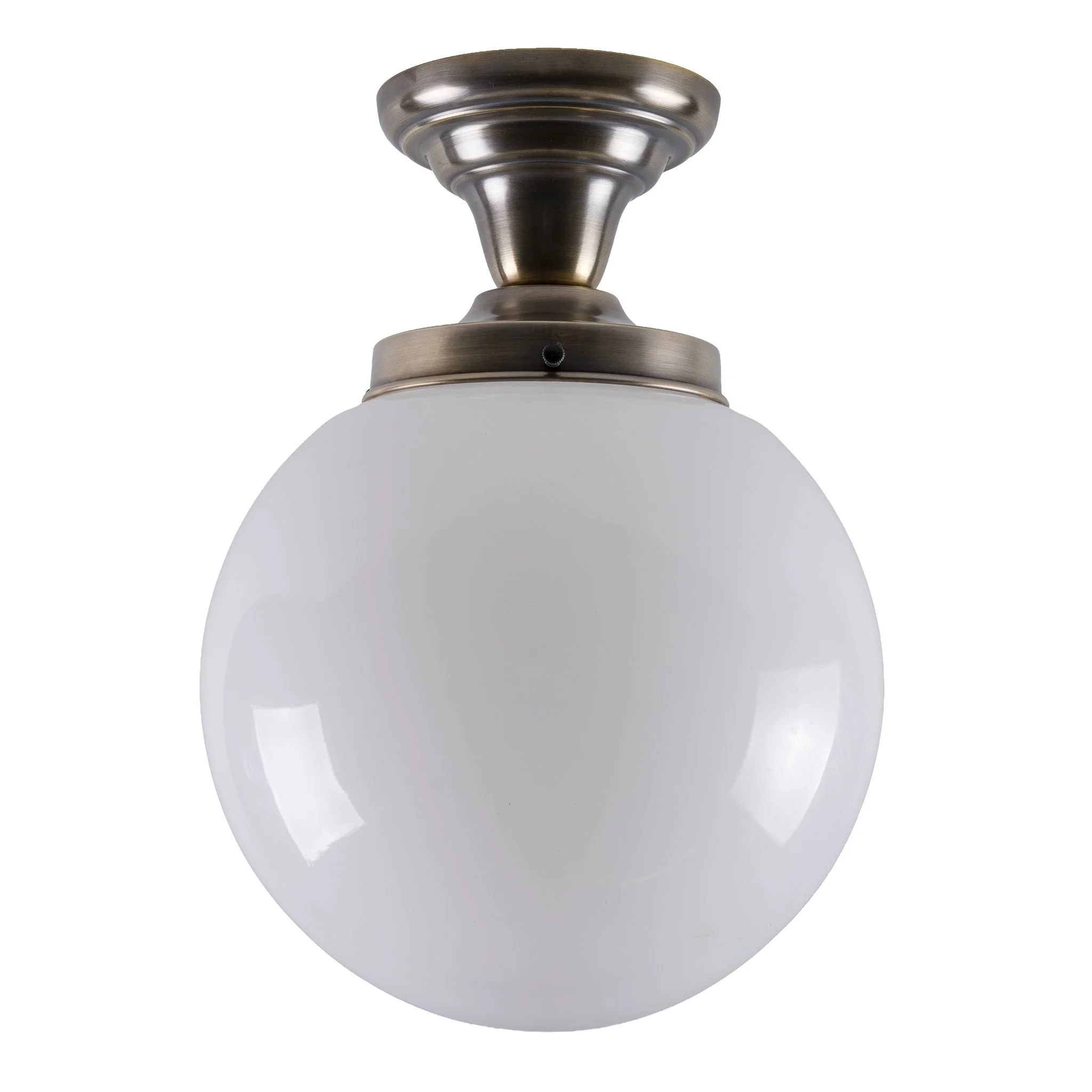 10" Opal Milk Glass Flush Mount Fixture