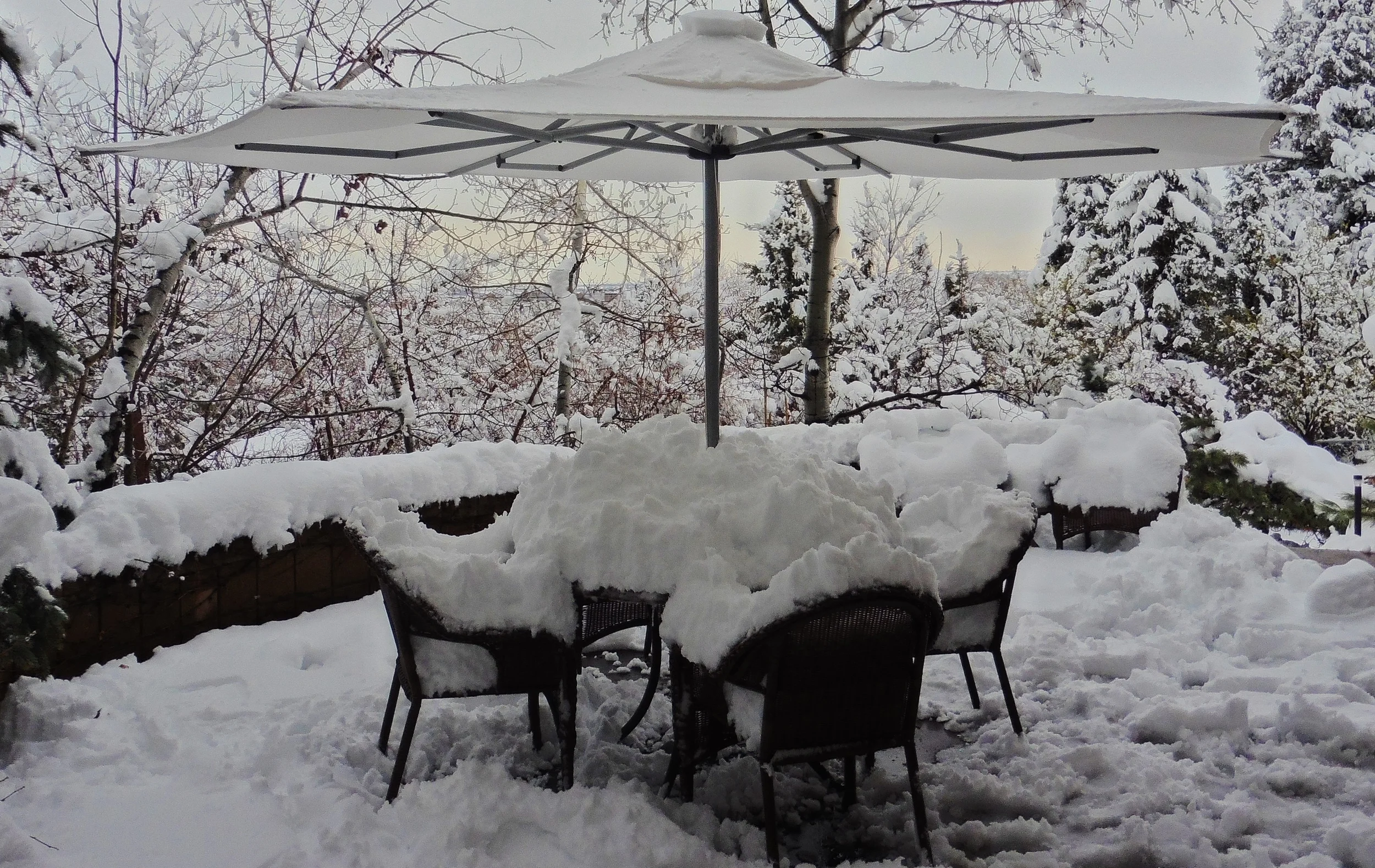 13 ft hex after removal of 6 inches of wet spring snow