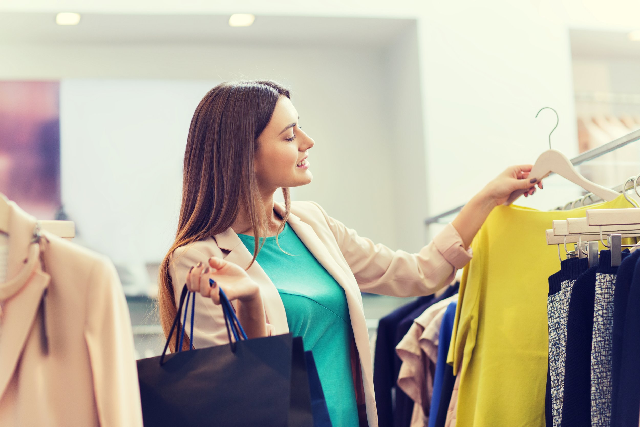 woman shopping for clothes