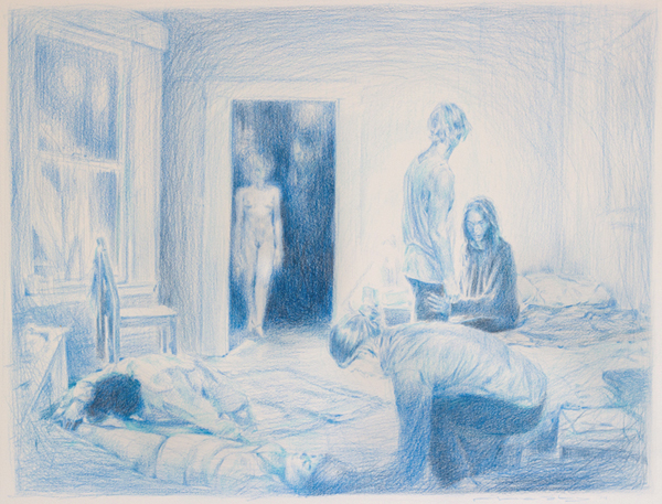 Study for the Void, coloured pencil on paper, 39 x 46 cm, 2015