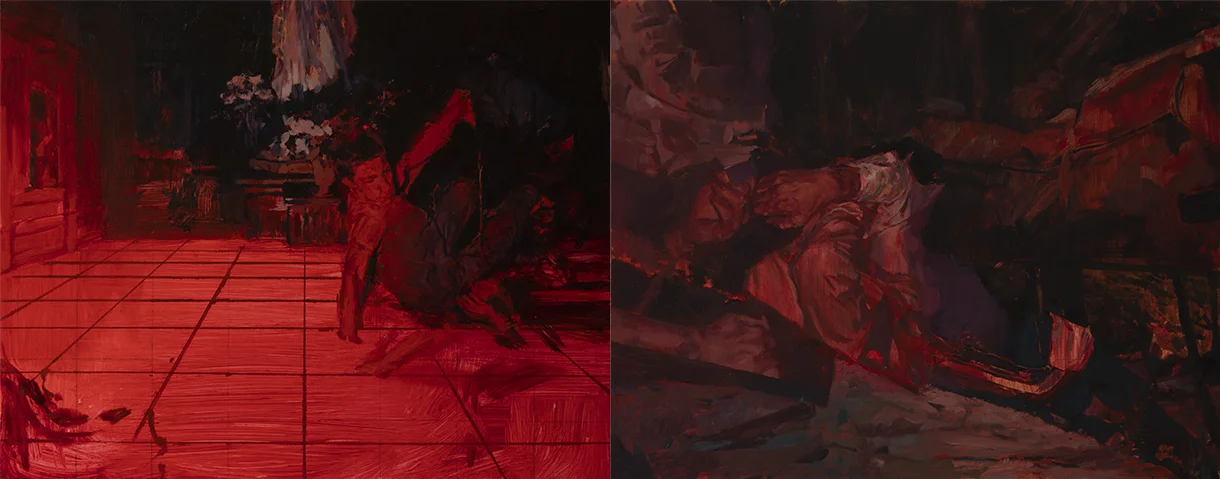 The Room, 28cm x 35cm, oil on canvas, 2018 Collision, 28cm x 35cm, oil on canvas, 2017