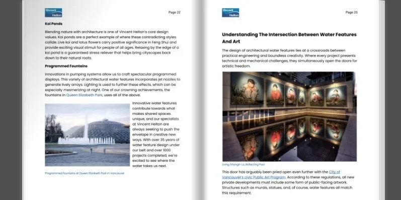 How to Incorporate Water Feature in Landscape and Architecture Design - A VHA 40-year Anniversary Publication