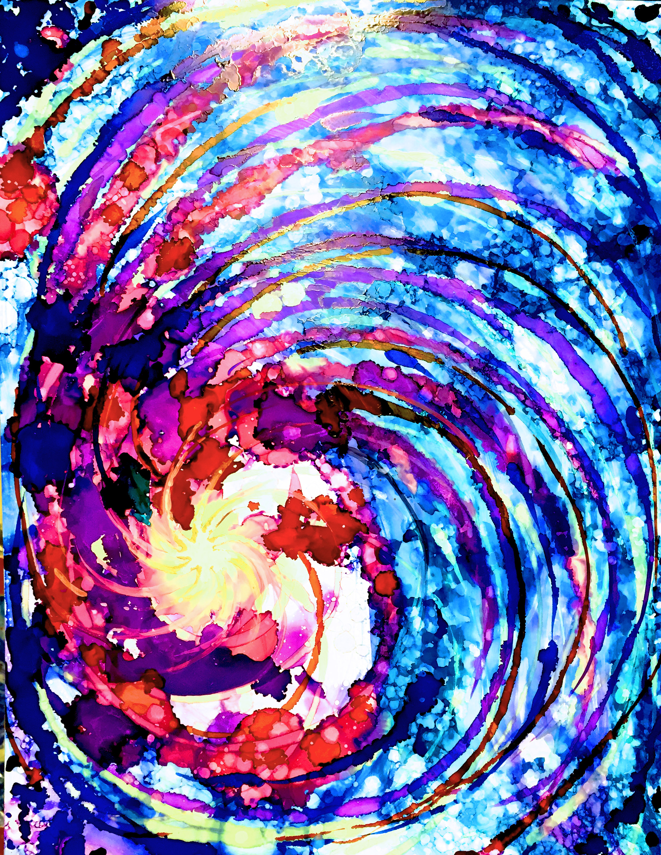 "Power in the Tsunami of His Anointing" Original Painting by Anita Crim