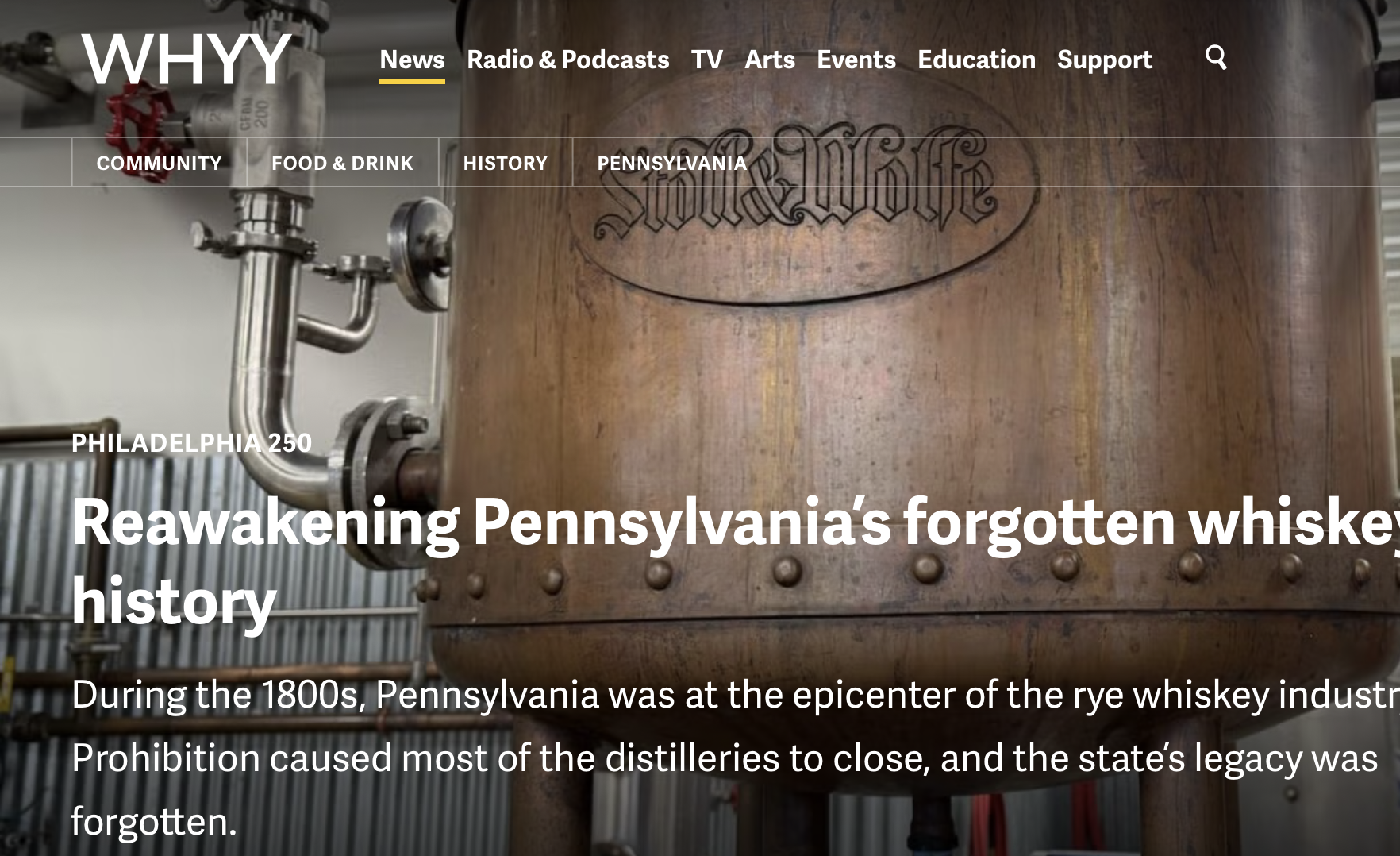 Reawakening Pennsylvania’s Forgotten Whiskey History