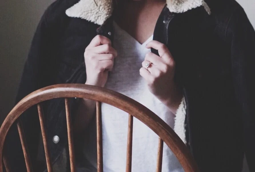 I was also REAL excited about my new thrift shop jacket find. I don't know about you, but $13 definitely makes me holler ;)