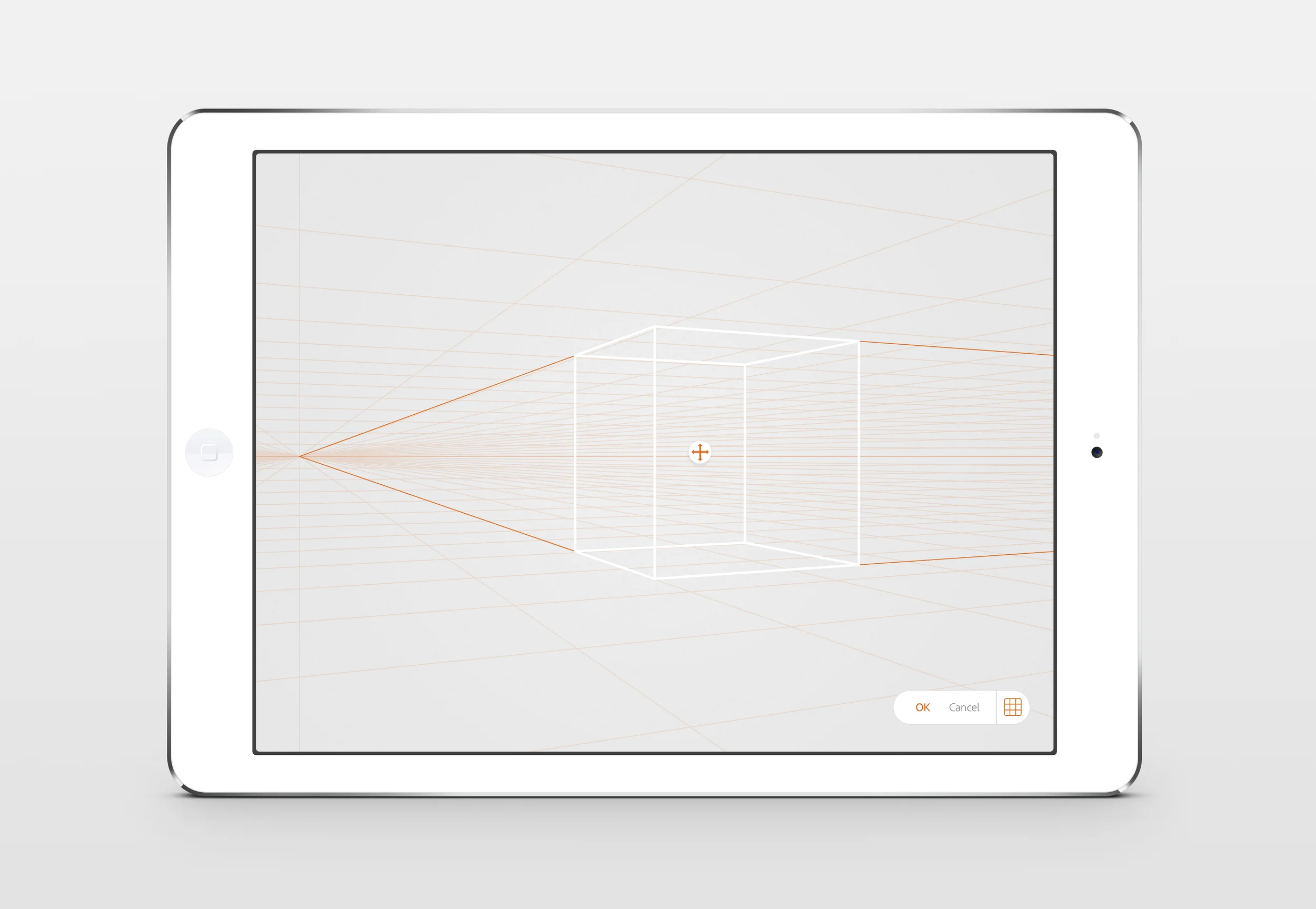 We resolved on a simple, reductive Perspective "cube" as input for setting vanishing points.