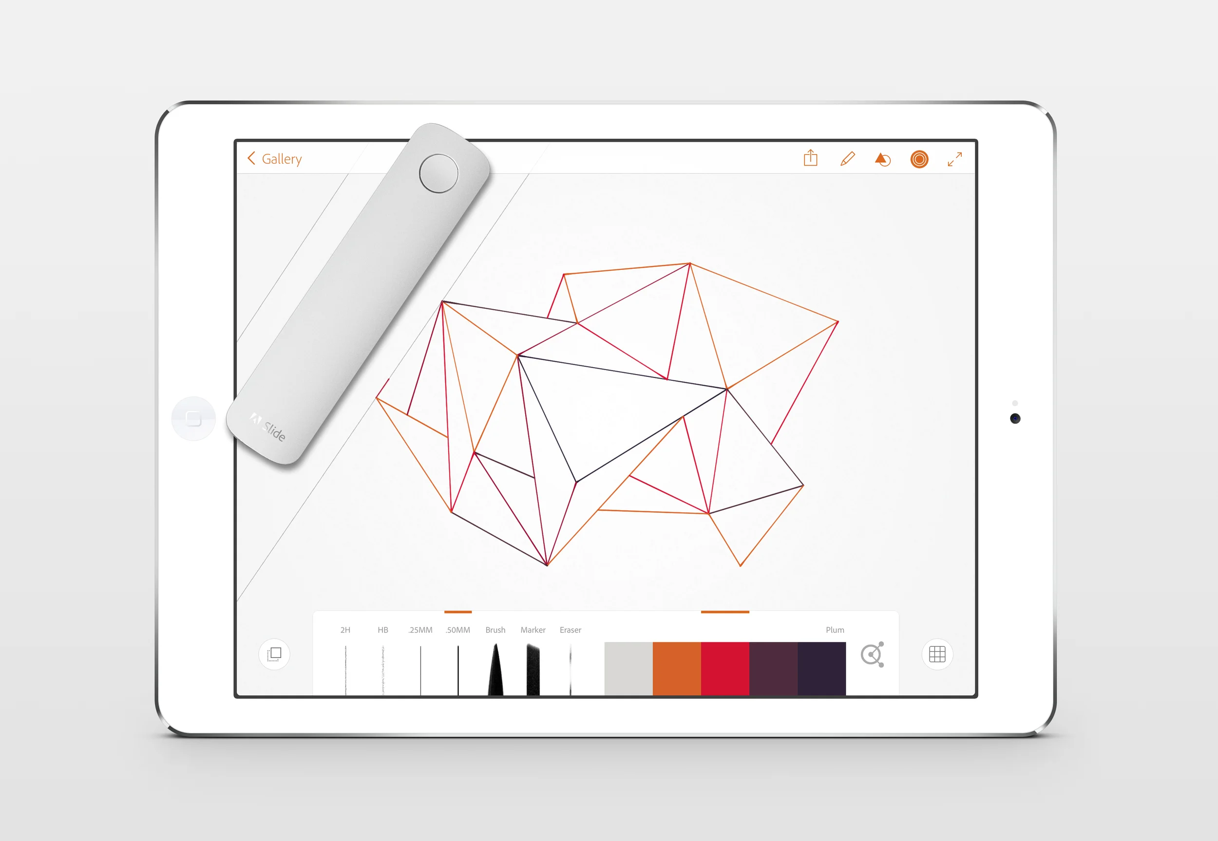 An entire drafting toolbox in the marriage of one device and one app.