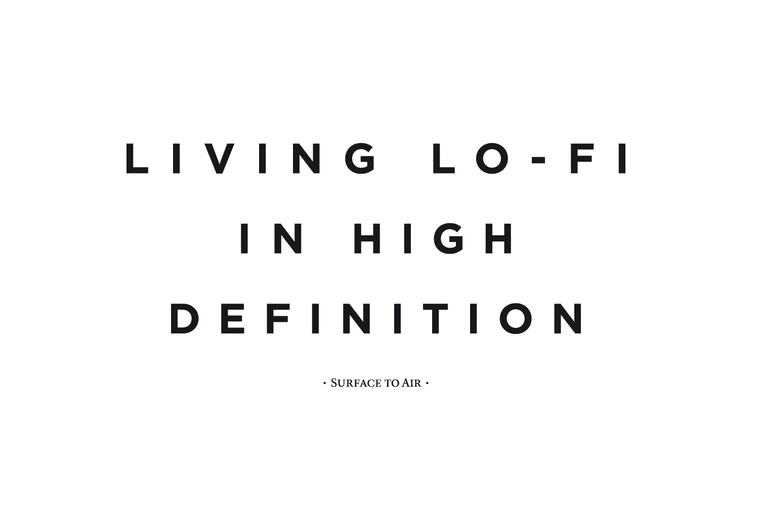 The most visible and popular aspect of the Surface to Air brand- its famous slogans- appearing inside its stores, on its clothing, and on all of its limited-edition store bags. 