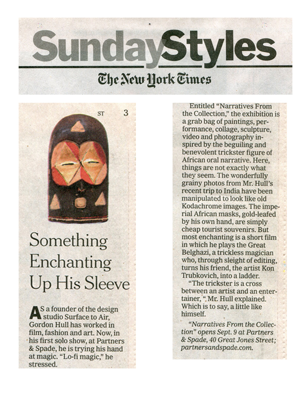  New York Times Sunday Styles feature on the show.&nbsp; 