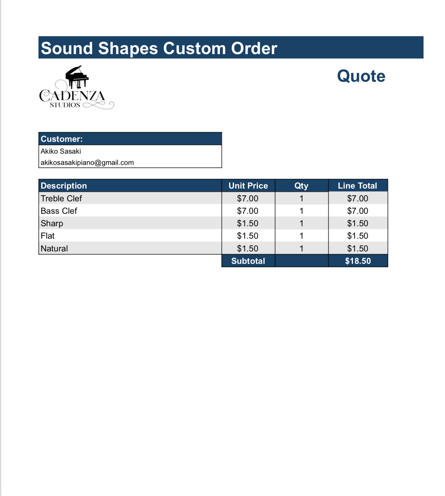 Custom Order
