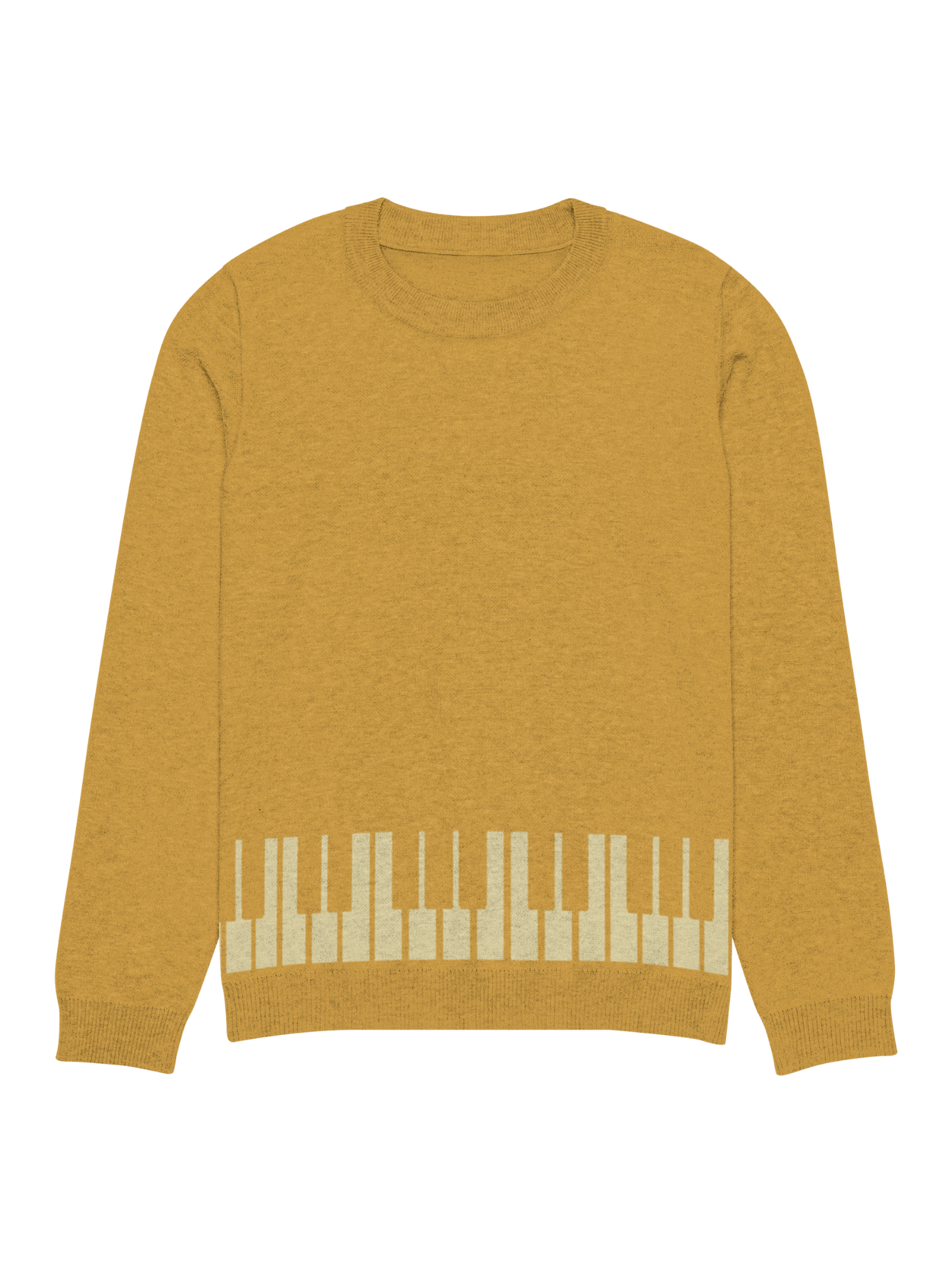 Yellow Keyboard Knit Sweater