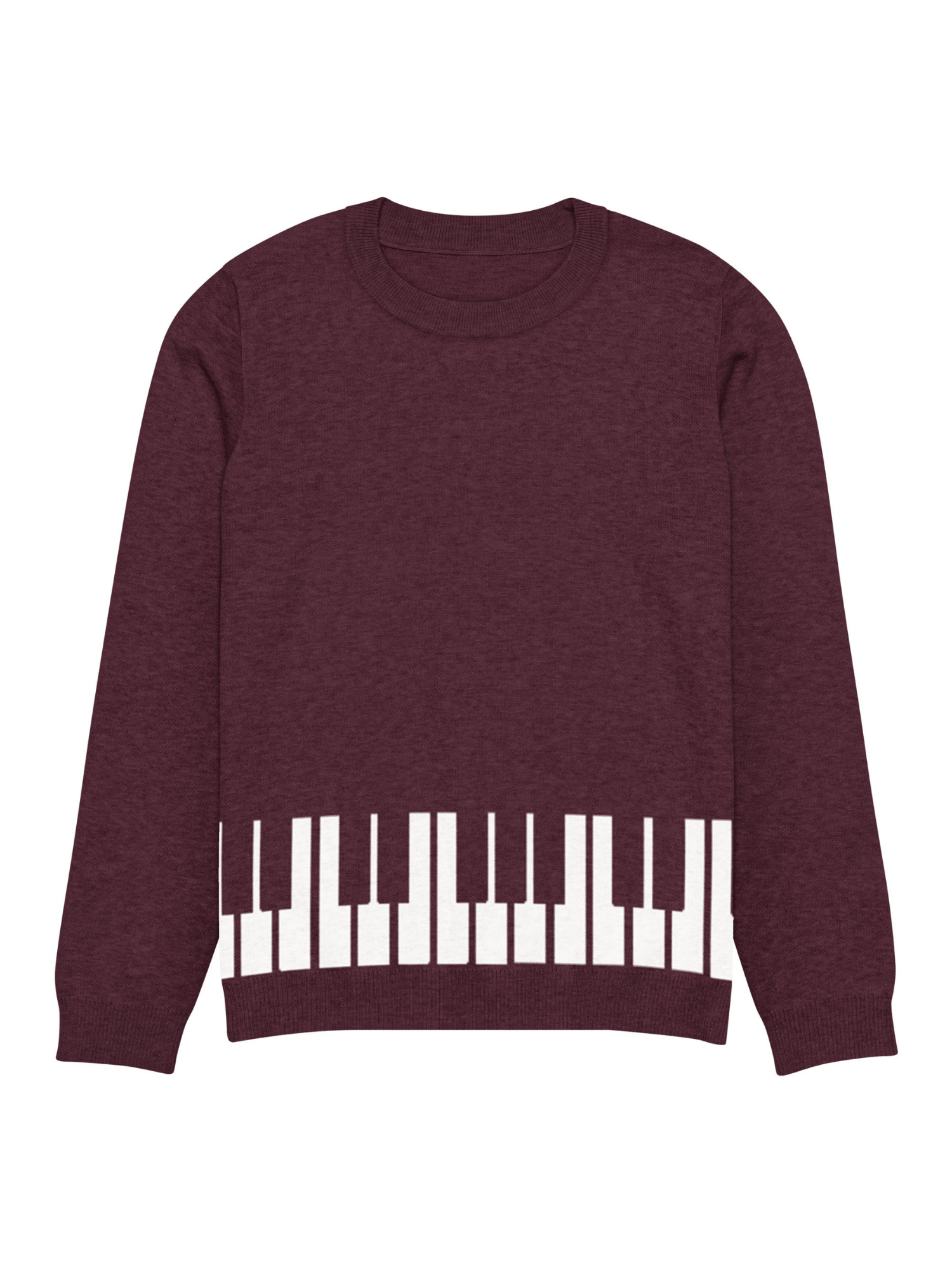 Burgundy Keyboard Knit Sweater