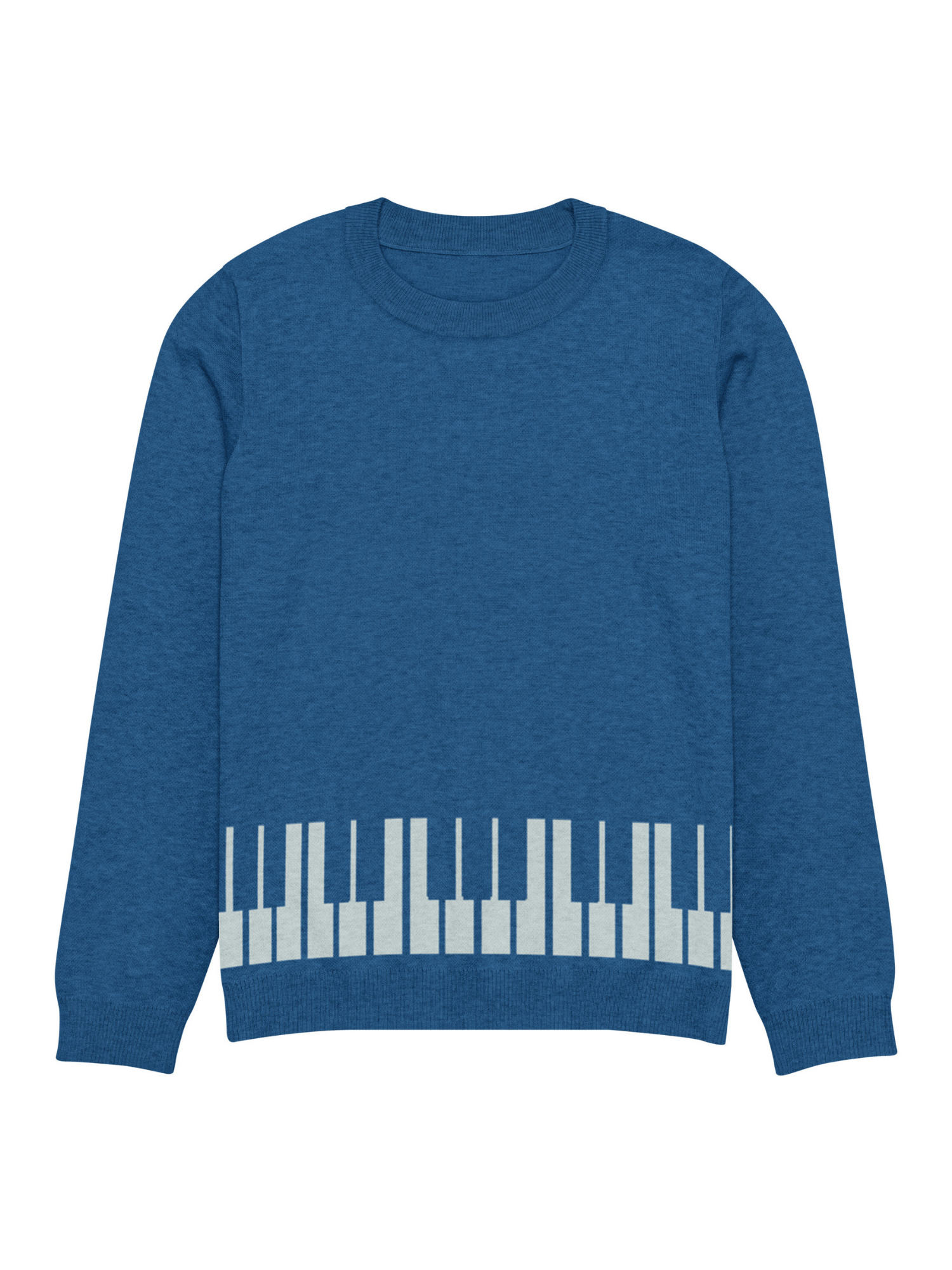 Blue Keyboard Knit Sweater