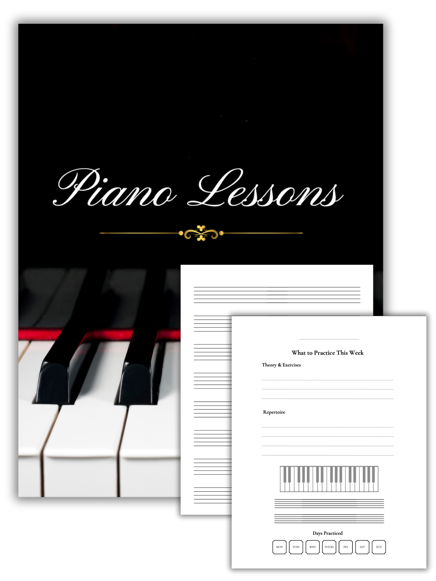Printable Piano Assignment Notebook