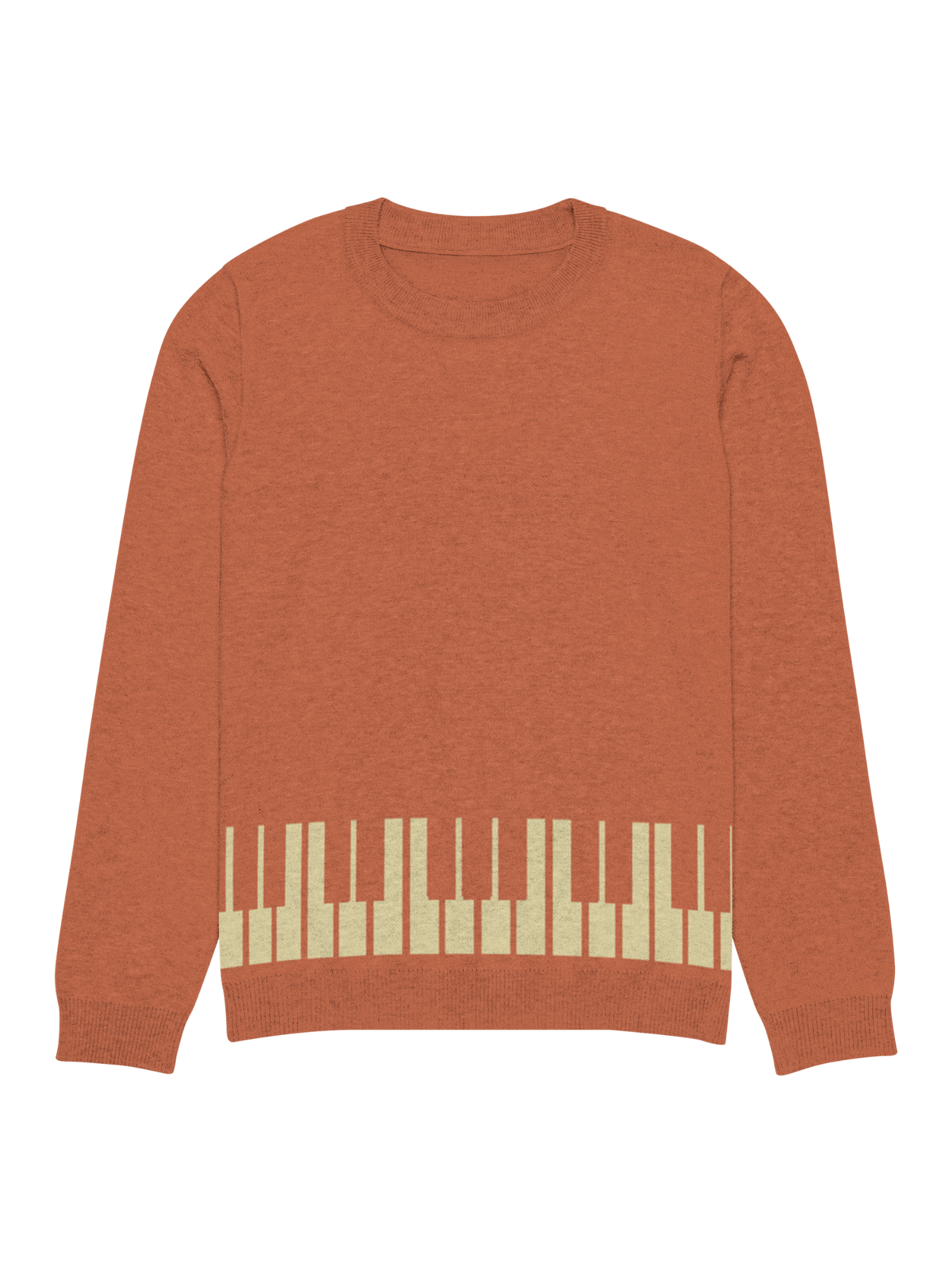 Orange Keyboard Knit Sweater