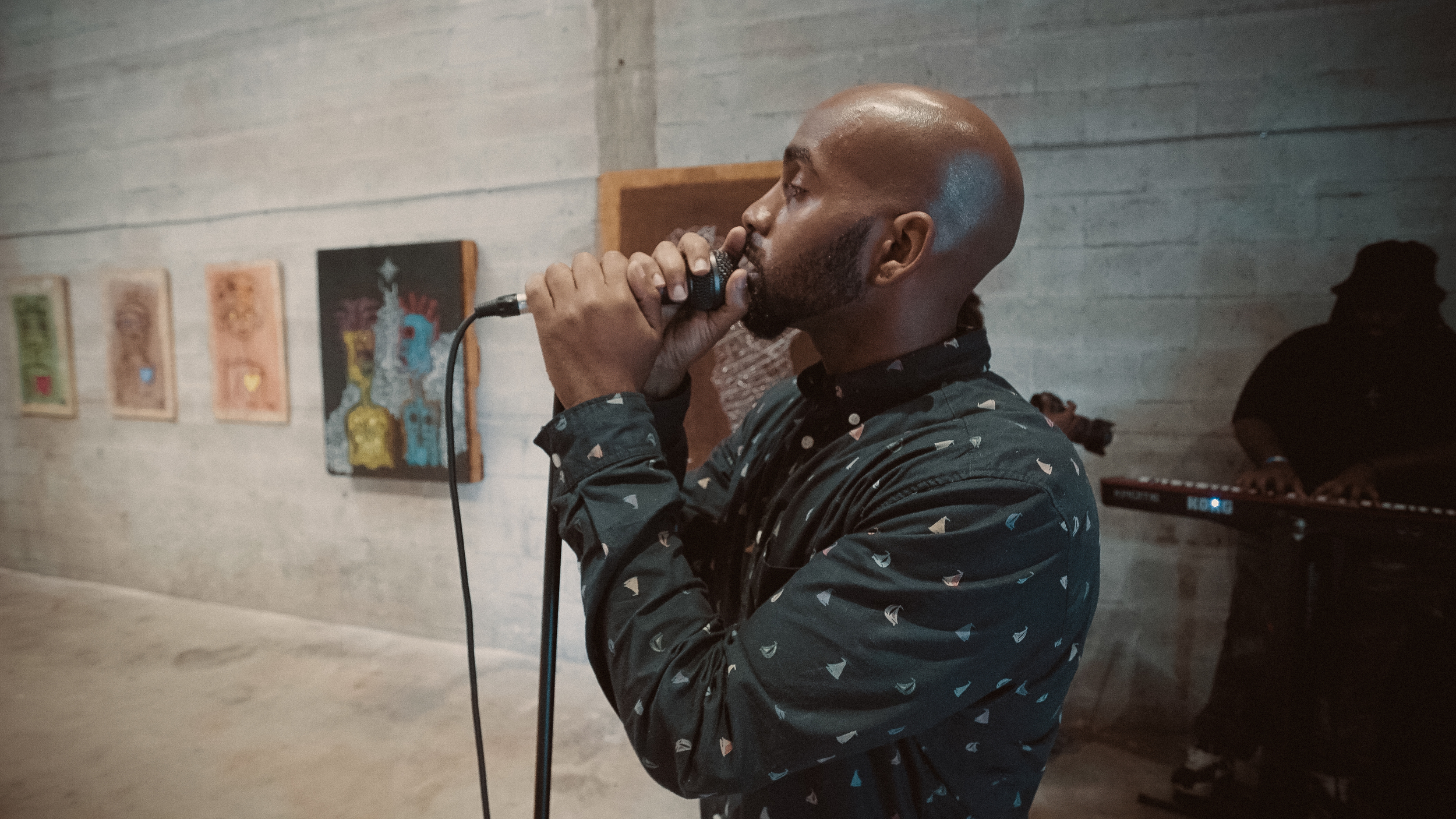 James Klynn , a member of the BLCK Family collective, performed a song that I completely fell in love with. Well, come to find out, it was a collection of three different verses from three different songs that he spontaneously put together, titled “Does that make me crazy." The song was thought-provoking and cool. James is currently working on a new project projected to drop in the summer. So, look for that!