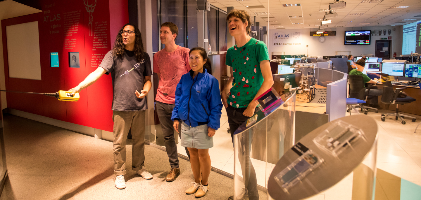 The band Deerhoof at the ATLAS Experiment Visitor's Centre (Image: Marine Bass/CERN)