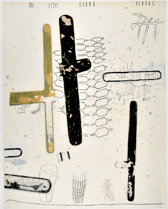 Mistaken in Charlevoix I 25" x 19" litho, screen and chine colle
