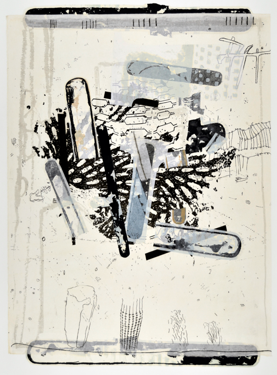 Mistaken in Charlevoix VI 27" x 19" litho, screen and chine colle