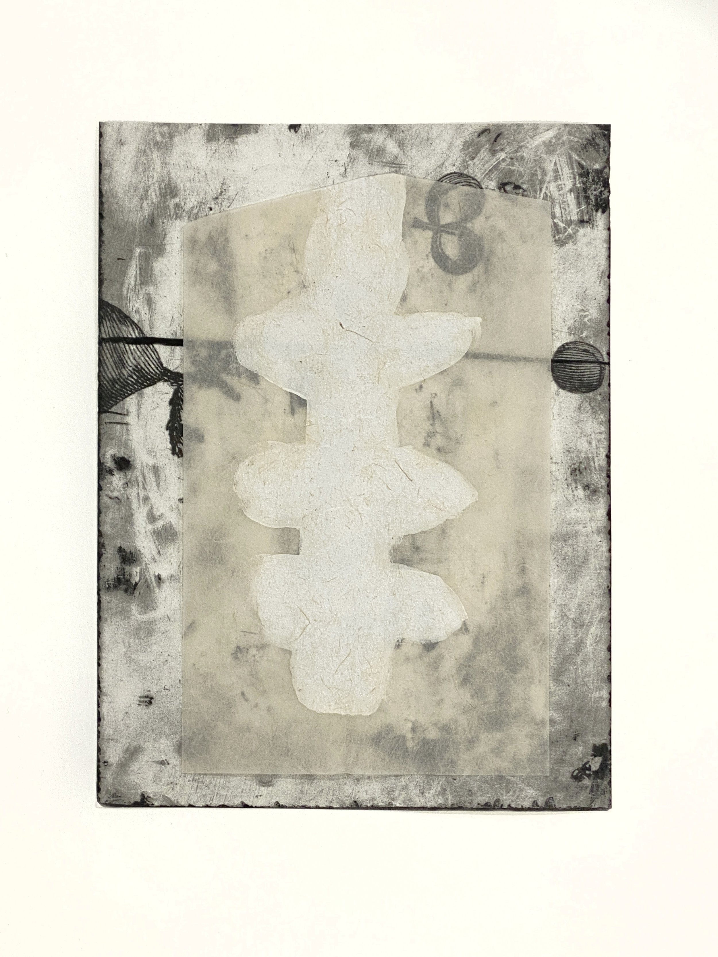  Flashe paint on paper with gelatin silver print 