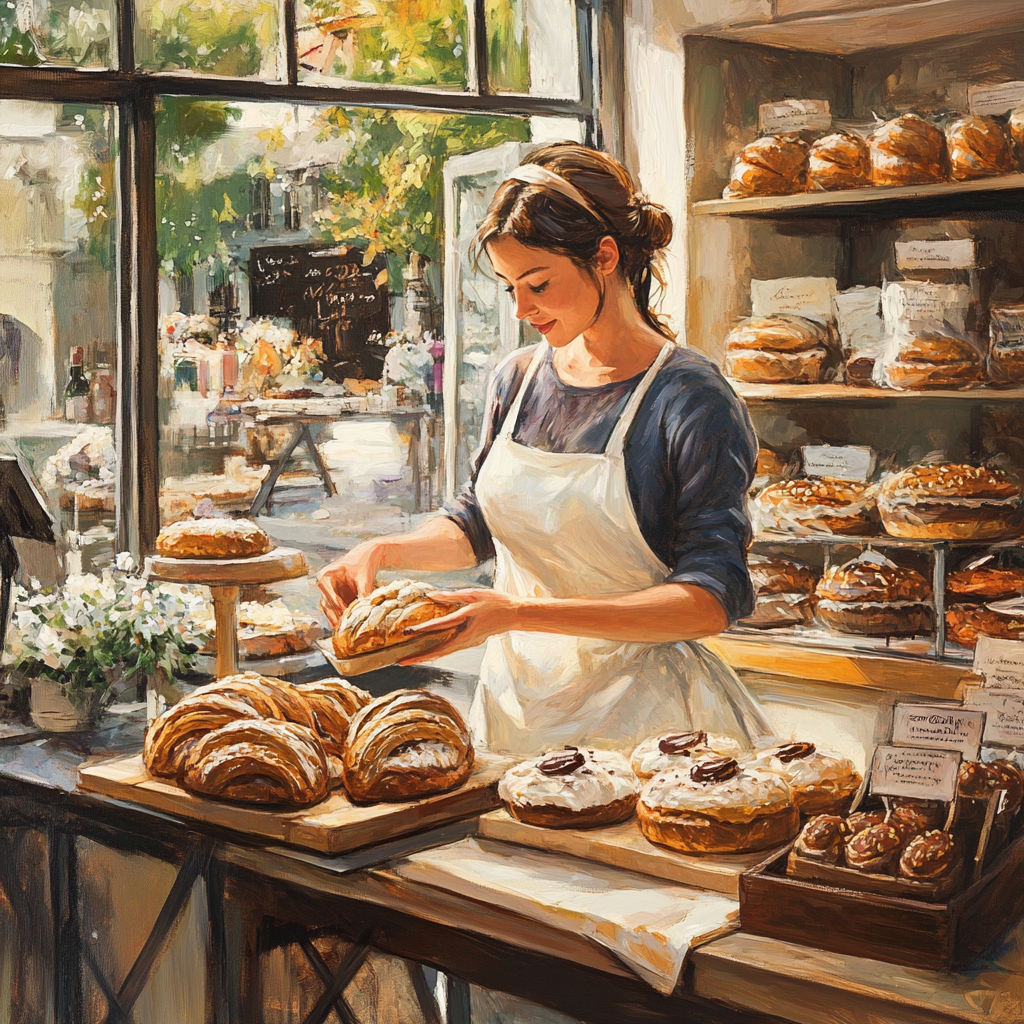 artguy2330_A_woman_bakery_opneing_greest_her_guests_--v_6.1_d6da2ce0-4f9d-484d-8694-9d96de10c71e_0.png