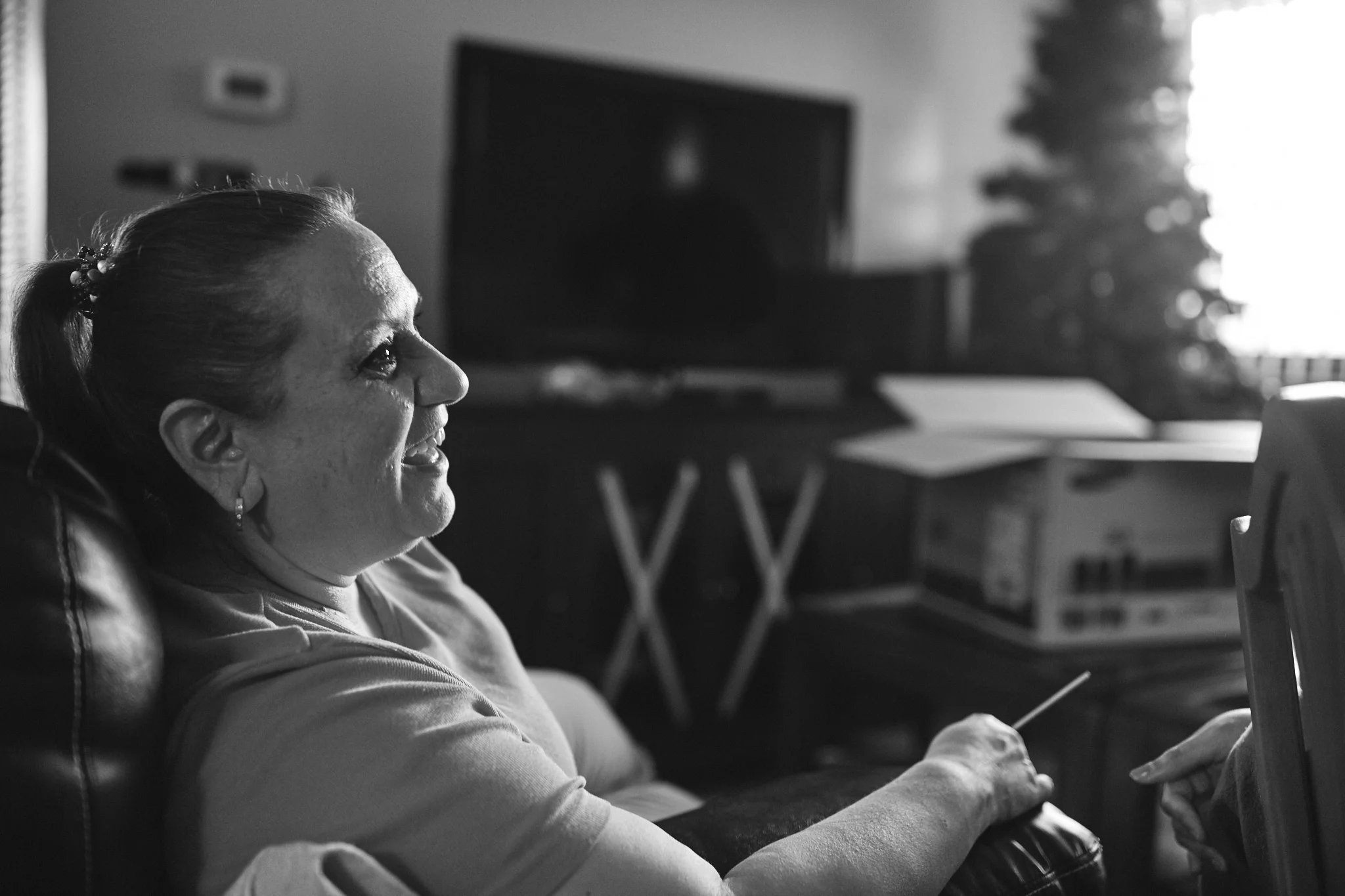 My dear mom laughing and having a great time.